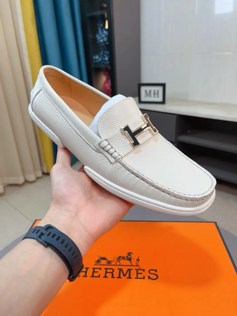 Men's shoes 💰458🌹🌹Niuli "HERMES" Hermès business leather shoes, original factory configuration, original imported cowhide upper + luxury hardware logo + fully imported original customized cowhide lining, sole: rubber wear-resistant outsole, difficult craftsmanship, original factory follow-up goods, 🔍🔍high quality code number: 38-44 45 can be customized